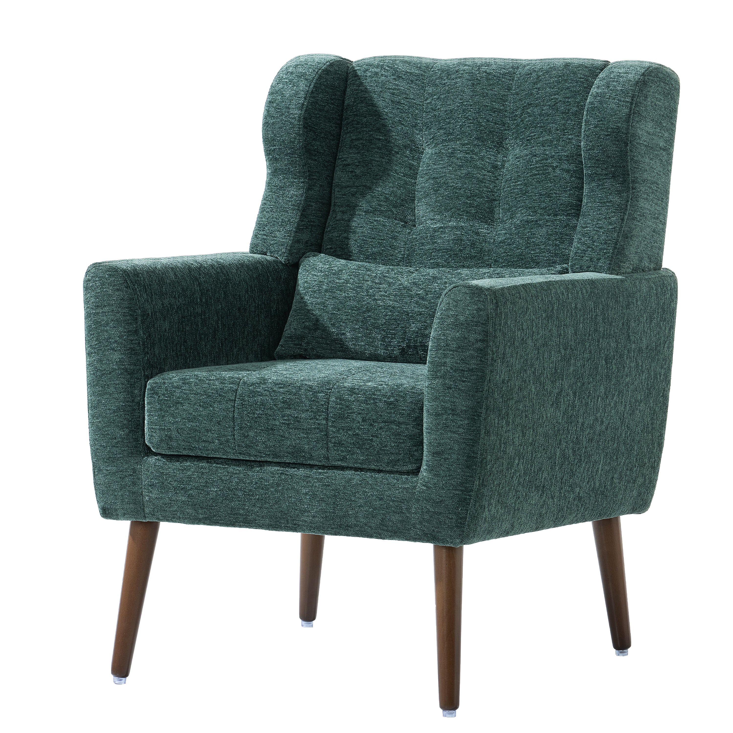 Modern Mid Century Accent Chair (Blackish Green)