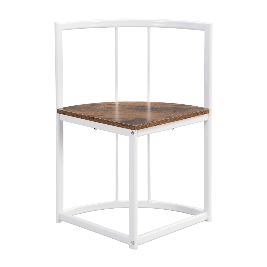Modern 7-Piece Dining Table Set with Faux Marble (White/Cherry)