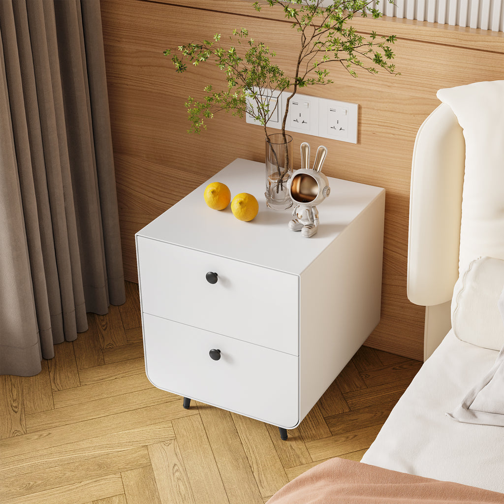 Contemporary Night Stand (White)