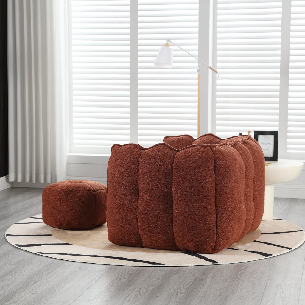 Plush Foam Lounger w/ Ottoman