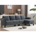 Convertible L-Sectional Sofa with Storage (Gray)