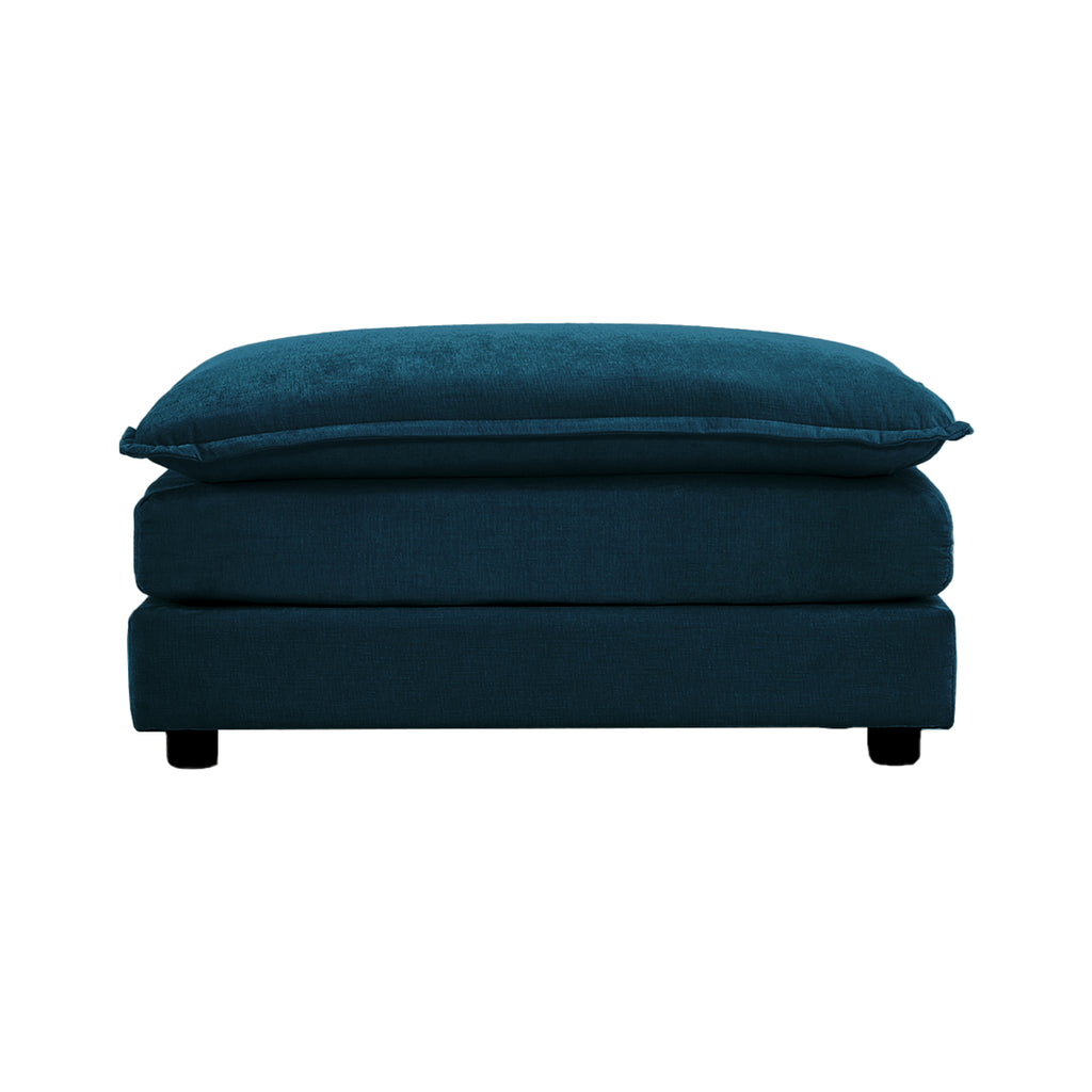 Chenille Ottomans Footrest (Blue)