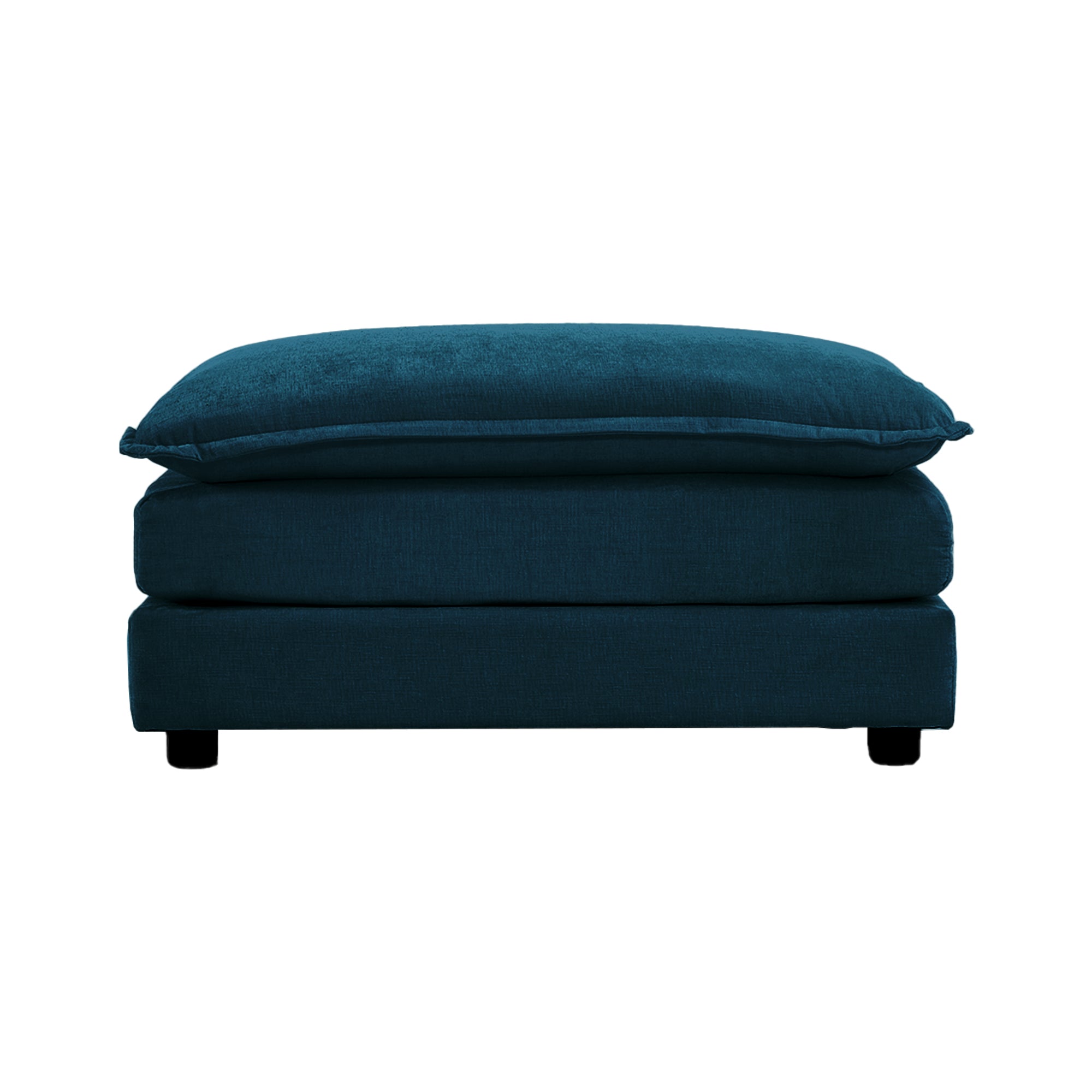 Chenille Ottomans Footrest (Blue)