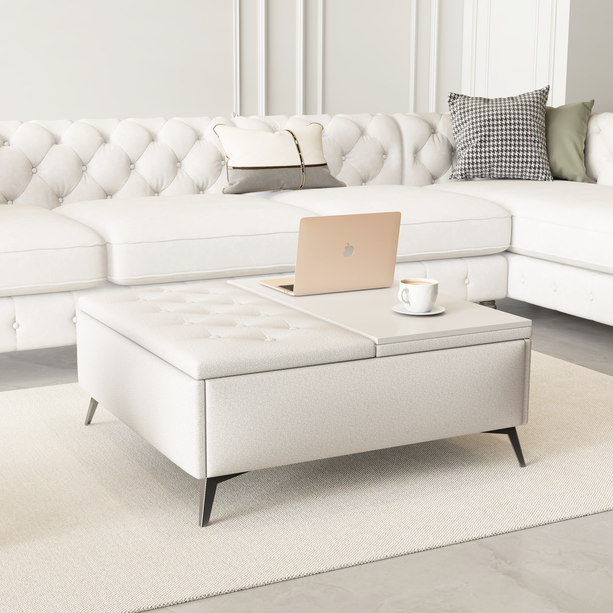 35 inch Square Storage Bench/Coffee Table