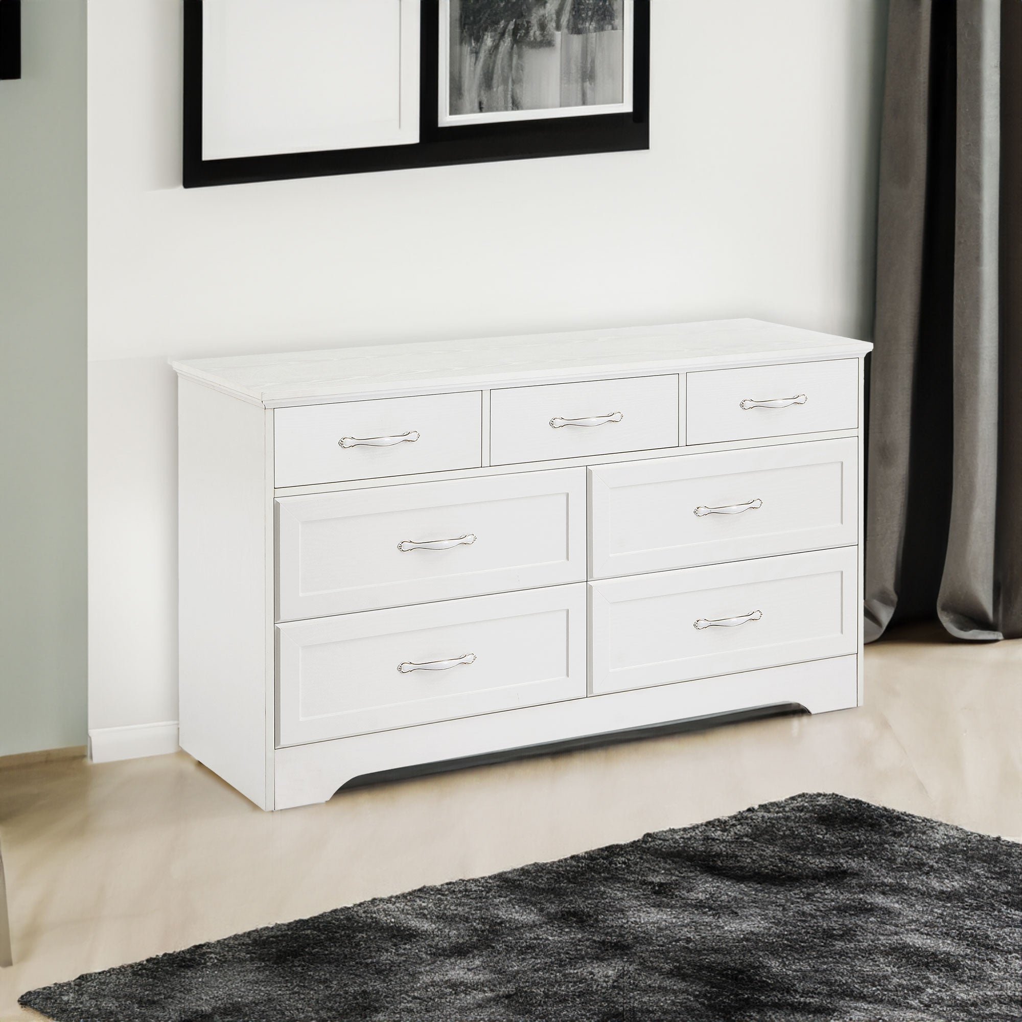 Chic 7 Drawers w/ Chest (White)