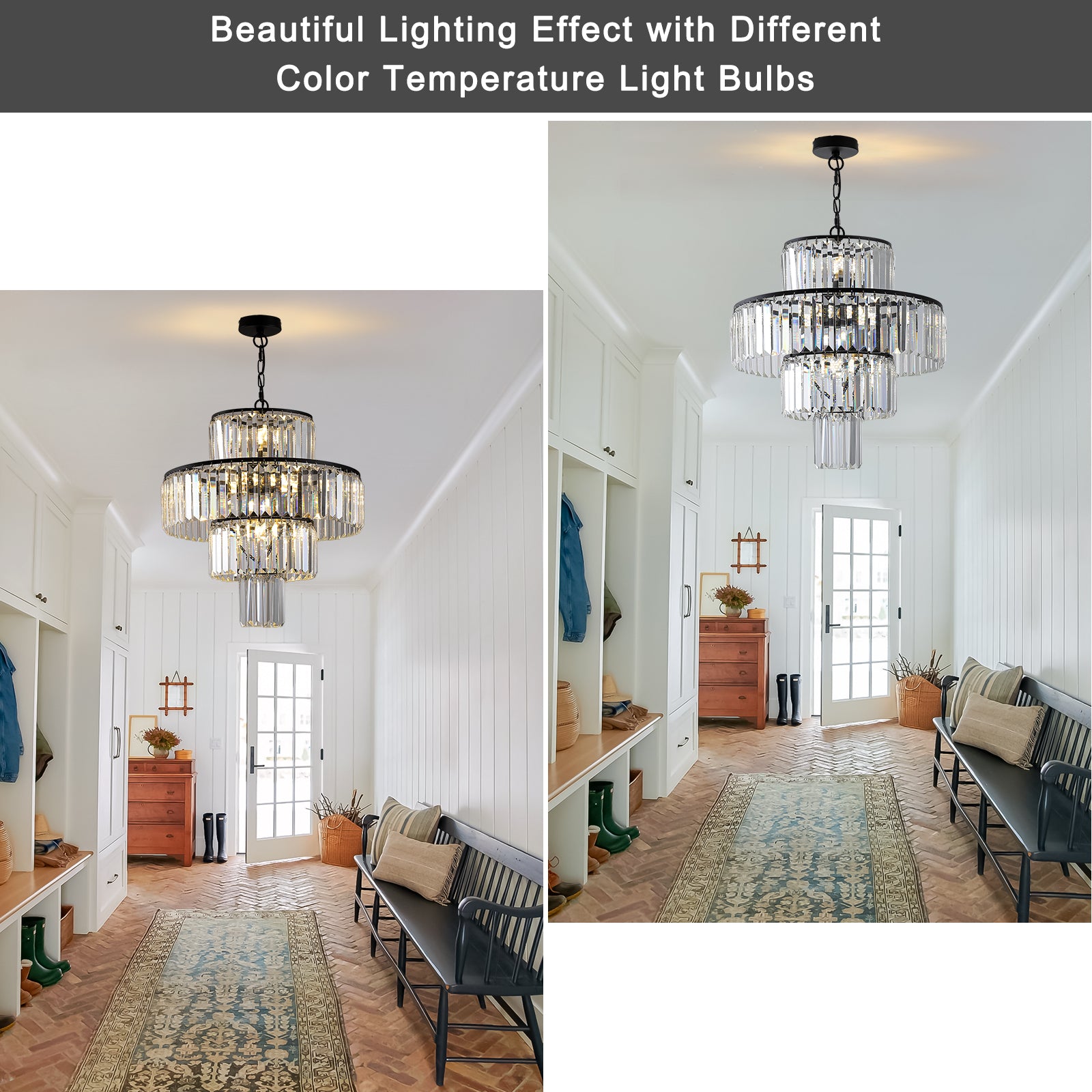 Luxury Crystal Chandelier (Black)