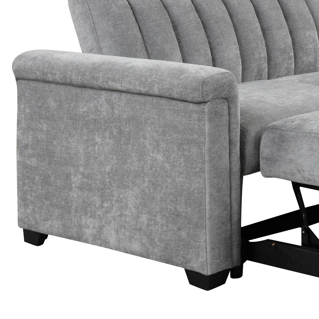 U_STYLE Convertible Sofa Bed (Gray)