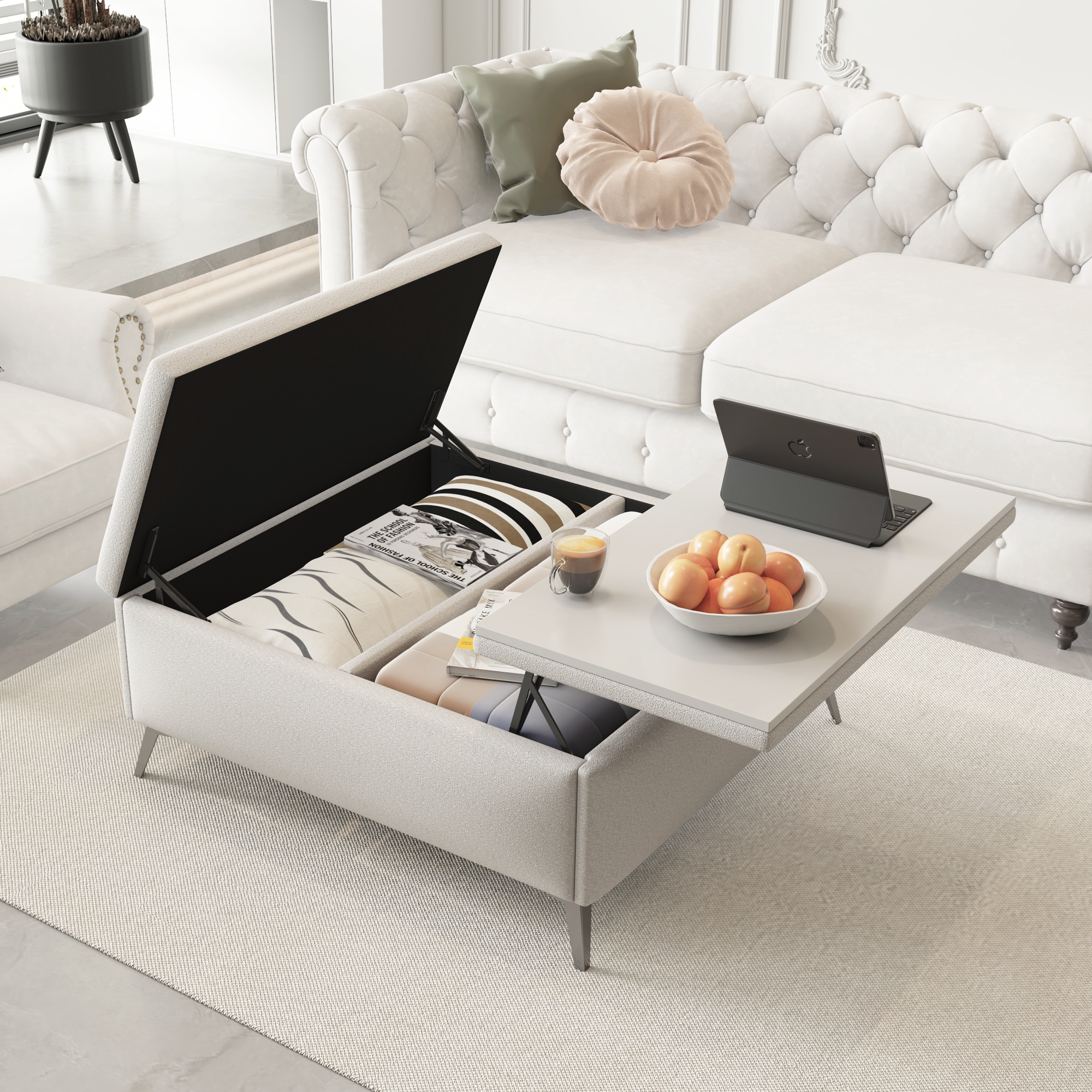 35 inch Square Storage Bench/Coffee Table