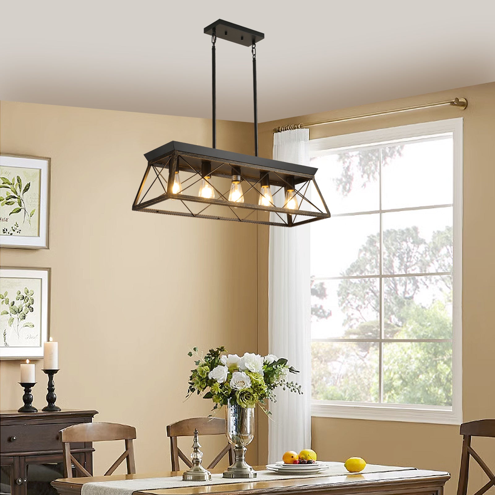 Meridian Forge Pendant - Brown (No Bulbs)