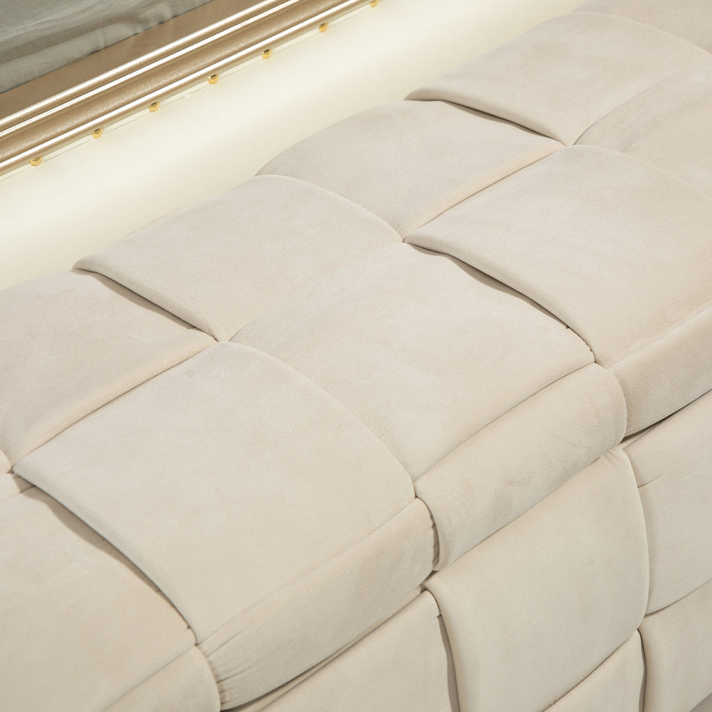 COOLMOR Ottoman chair w/ Storage (beige)