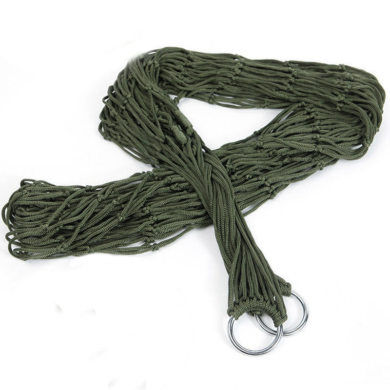 Single-Person Mesh Nylon Hammock