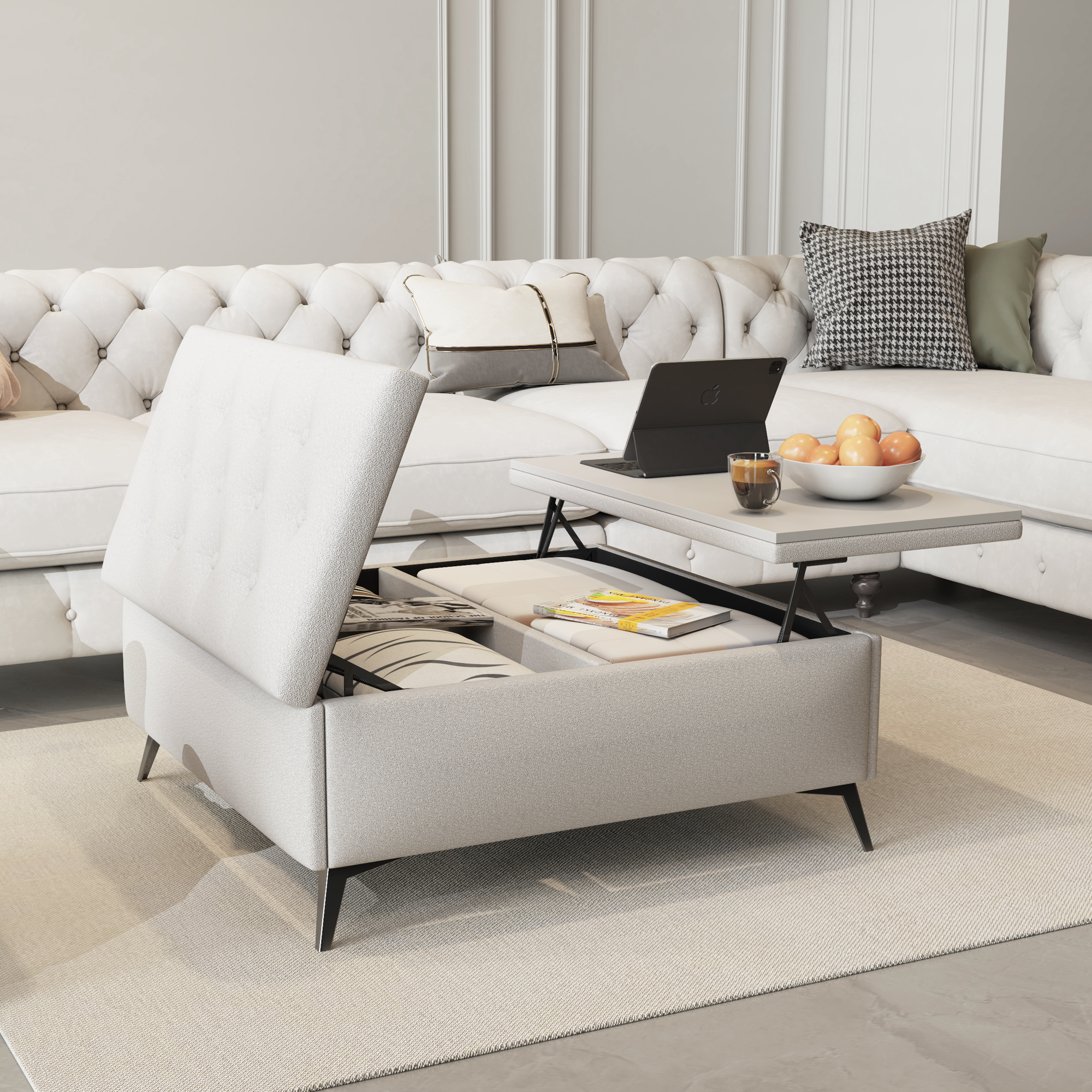 35 inch Square Storage Bench/Coffee Table