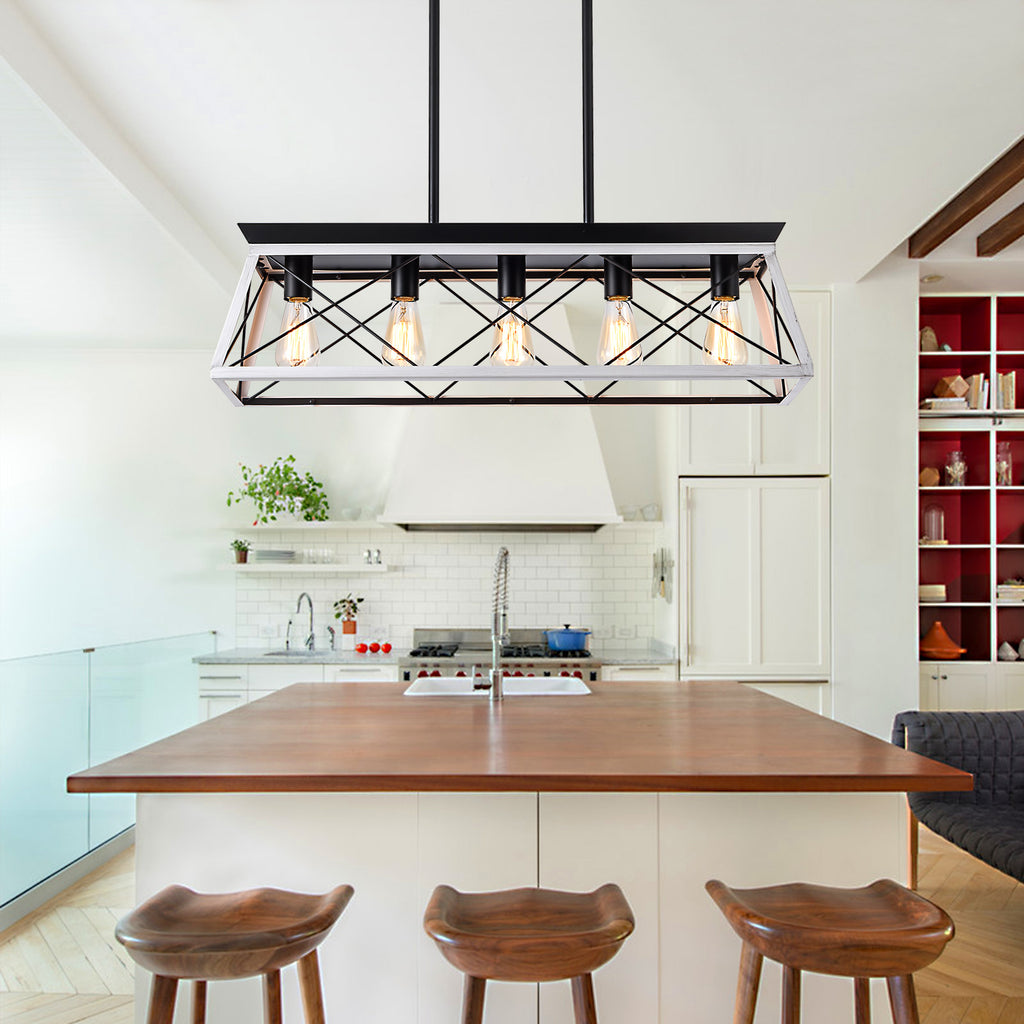 Meridian Forge Pendant - White (No Bulbs)