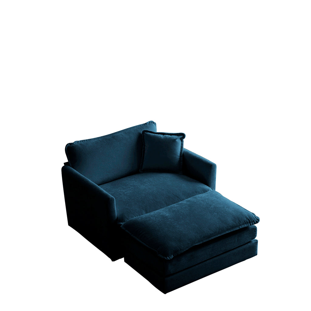 Modern Accent Chair w/ Ottoman