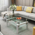 Modern Tempered Glass Center Table (White)