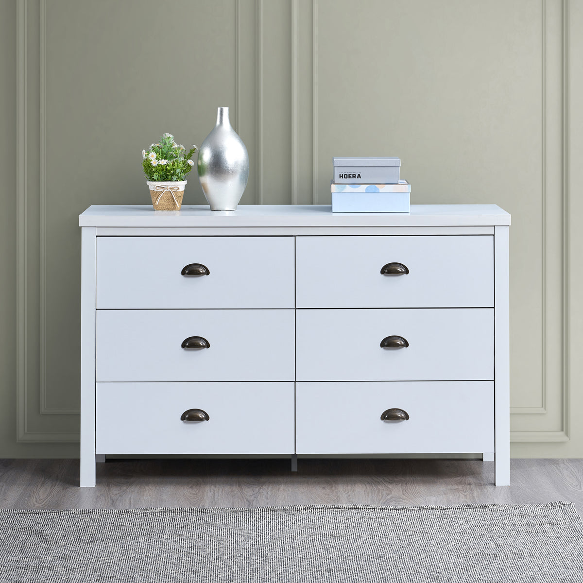 SAFARI 6-drawer main dressing table with interlocking drawer function