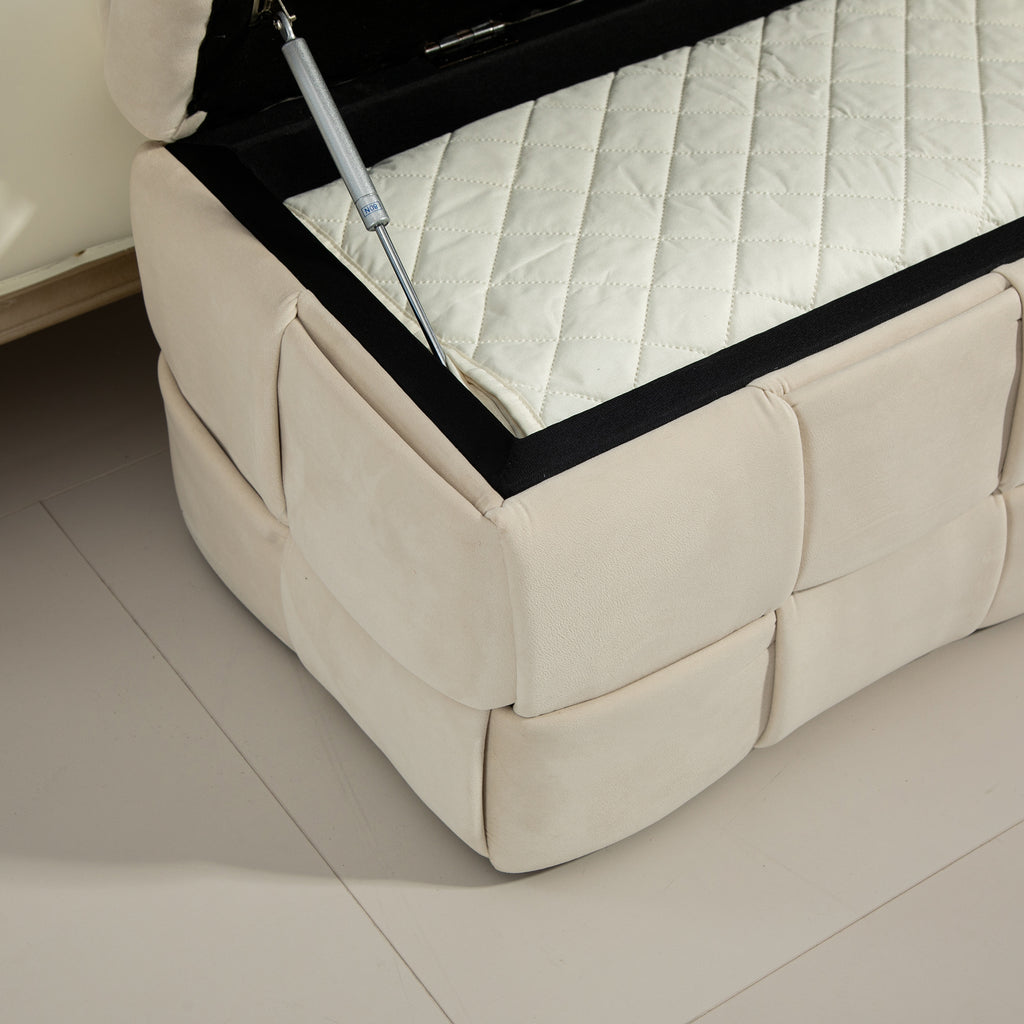 COOLMOR Ottoman chair w/ Storage (beige)