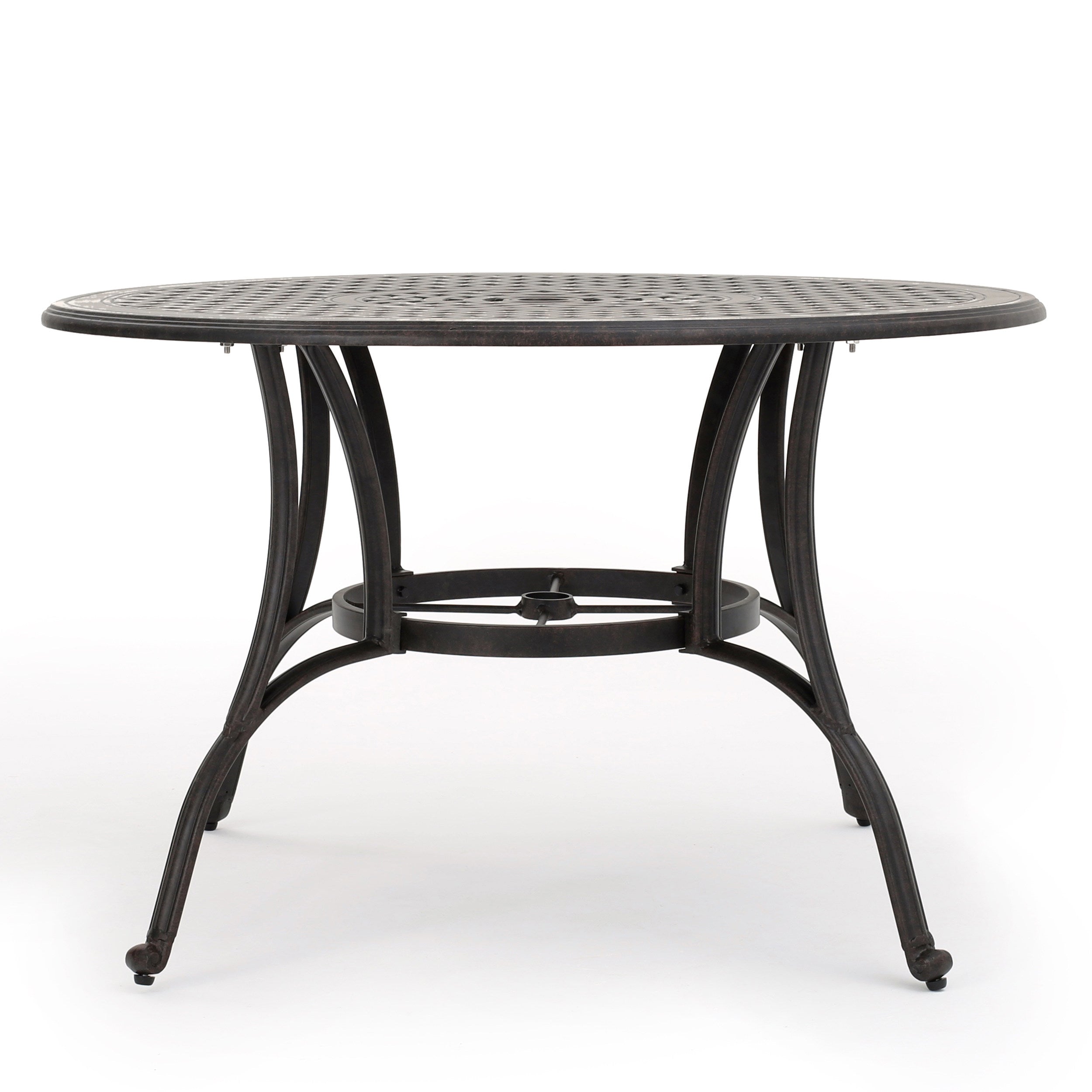 Outdoor Cast Aluminum Dining Table (Bronze)