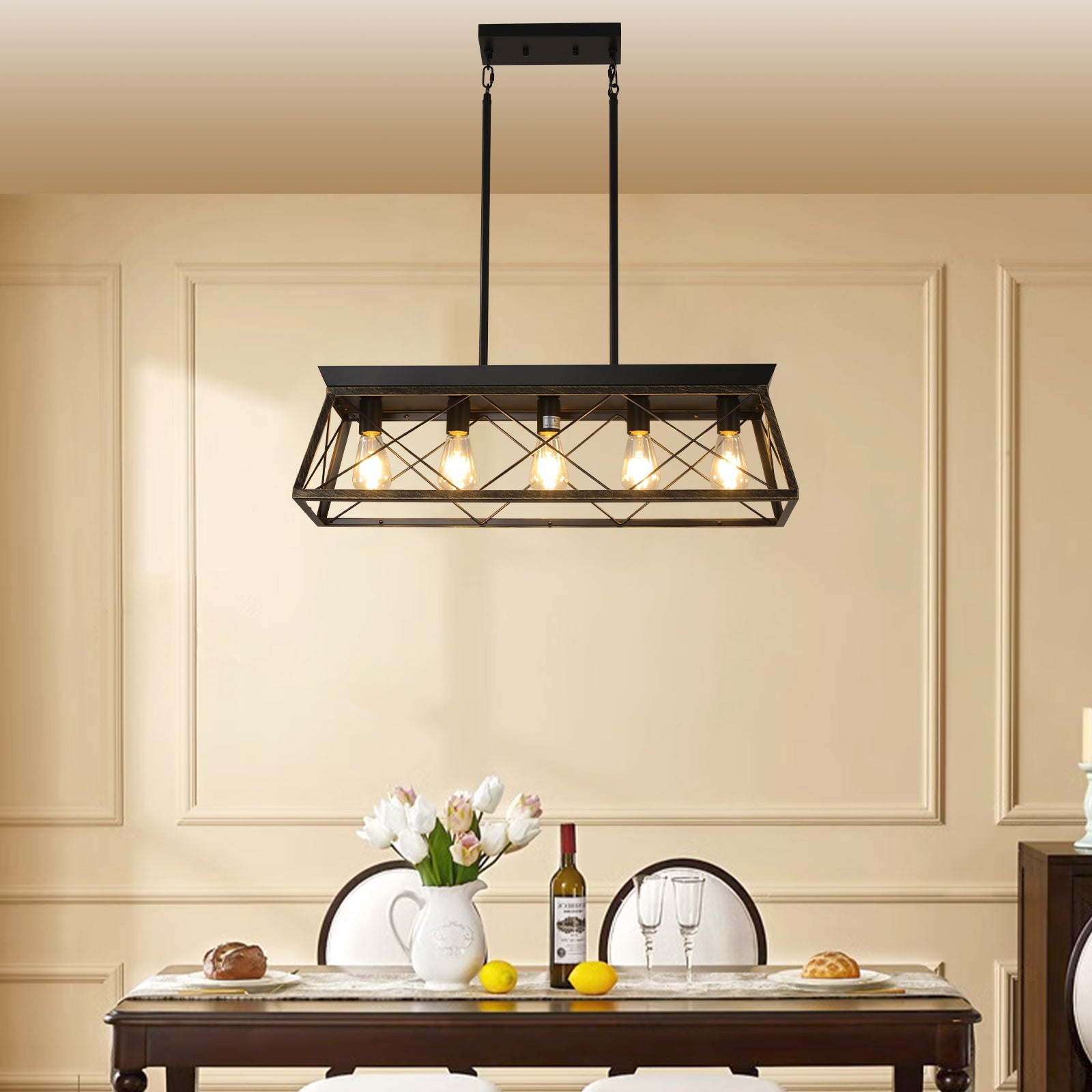 Meridian Forge Pendant - Brown (No Bulbs)