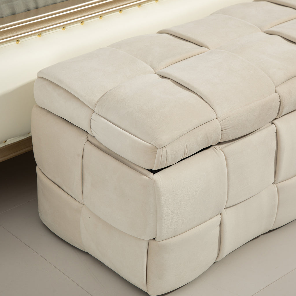 COOLMOR Ottoman chair w/ Storage (beige)