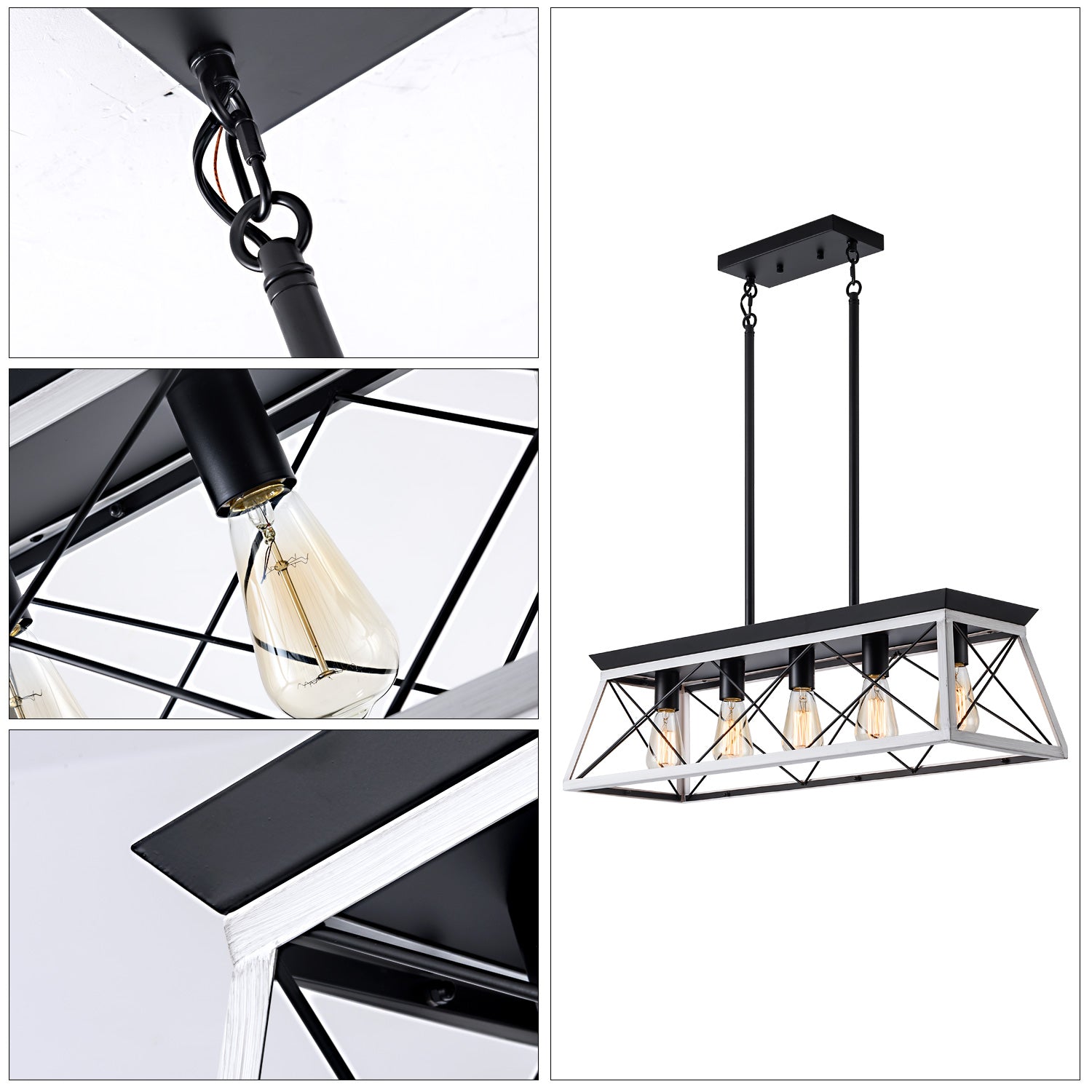 Meridian Forge Pendant - White (No Bulbs)