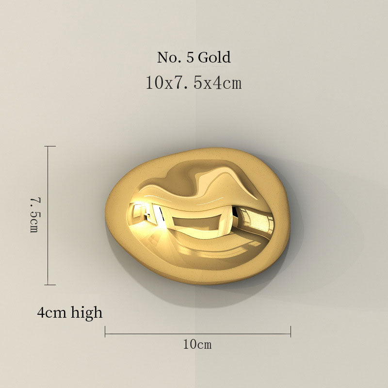 Abstract 3D Stone Wall Sculpture – Electroplated Rock