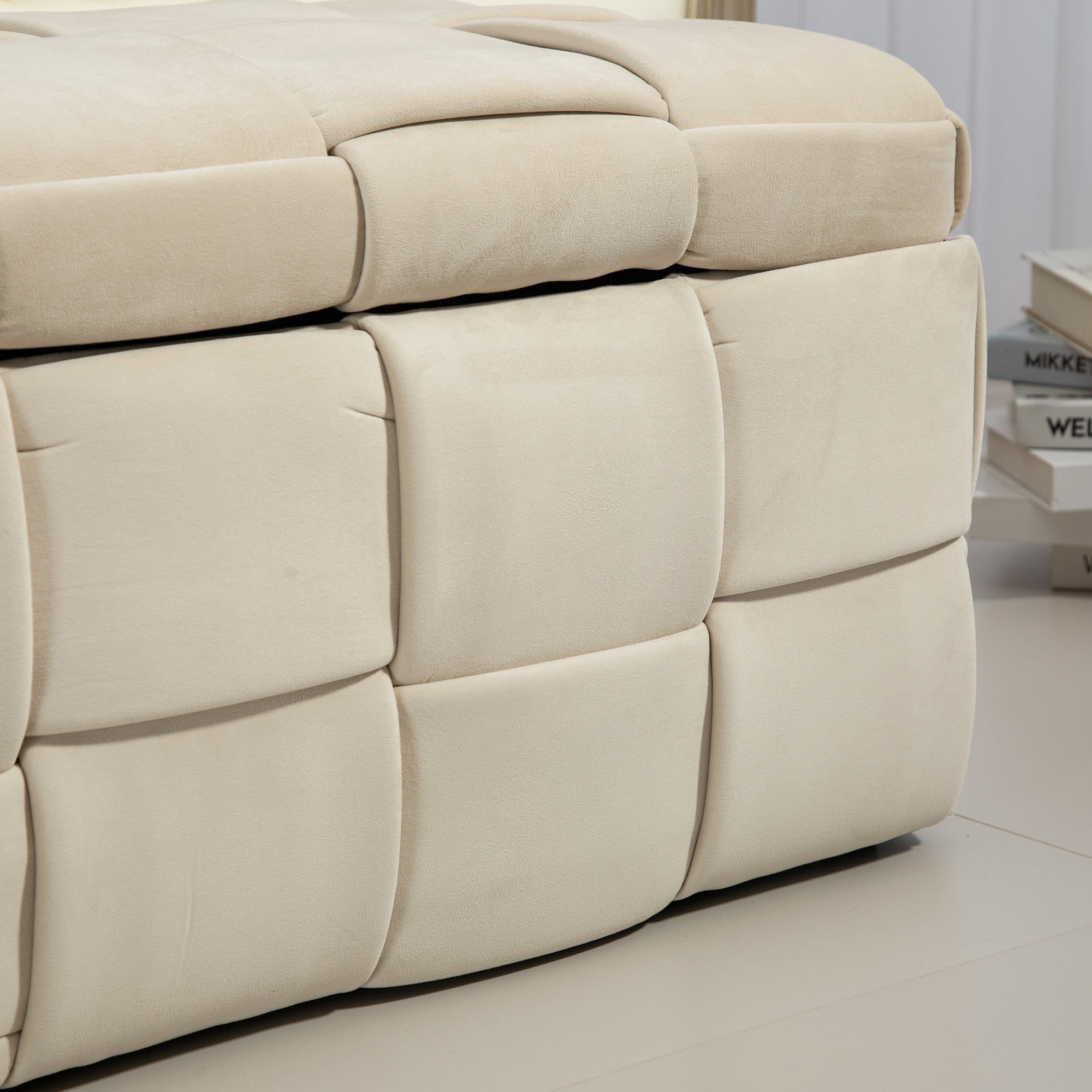 COOLMOR Ottoman chair w/ Storage (beige)