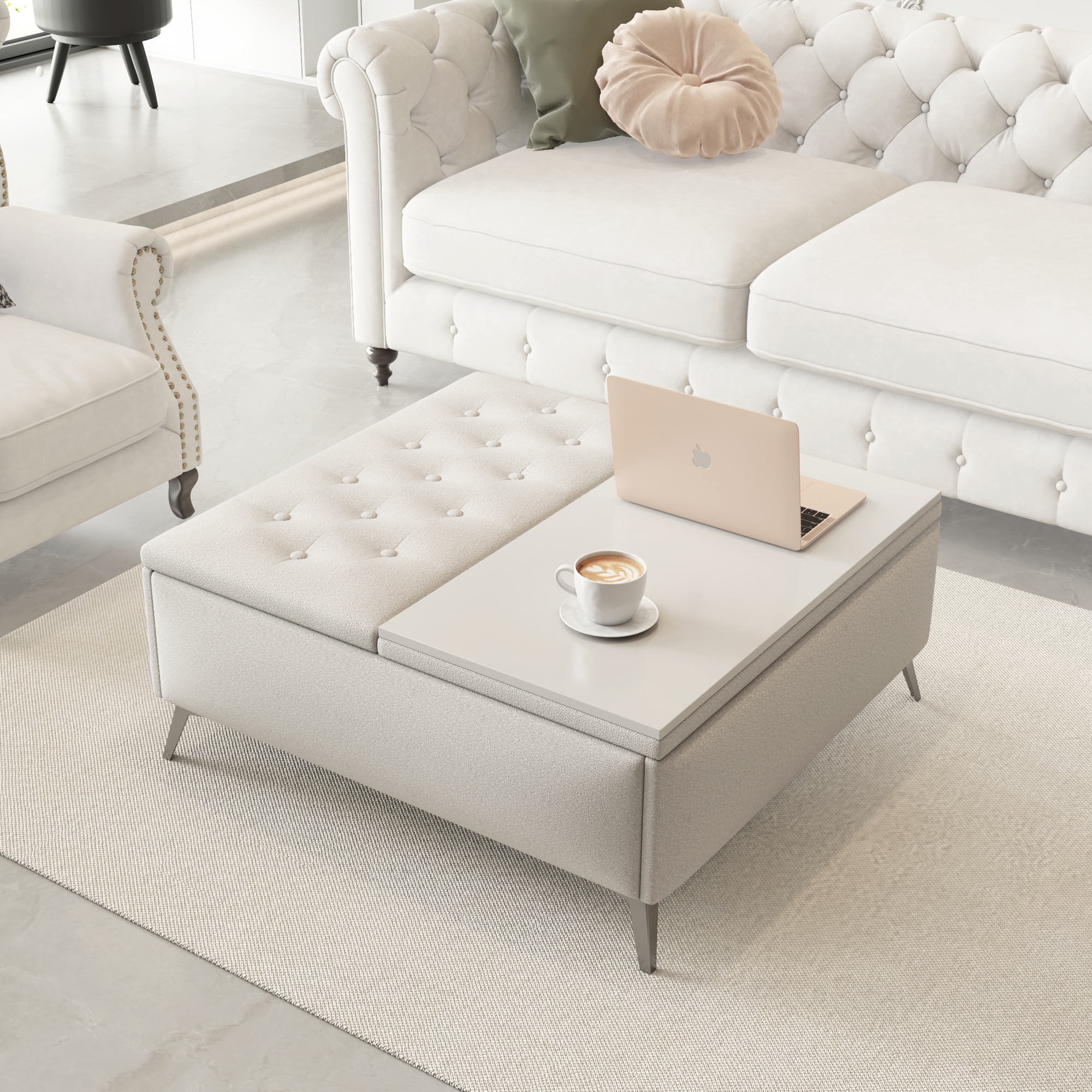 35 inch Square Storage Bench/Coffee Table