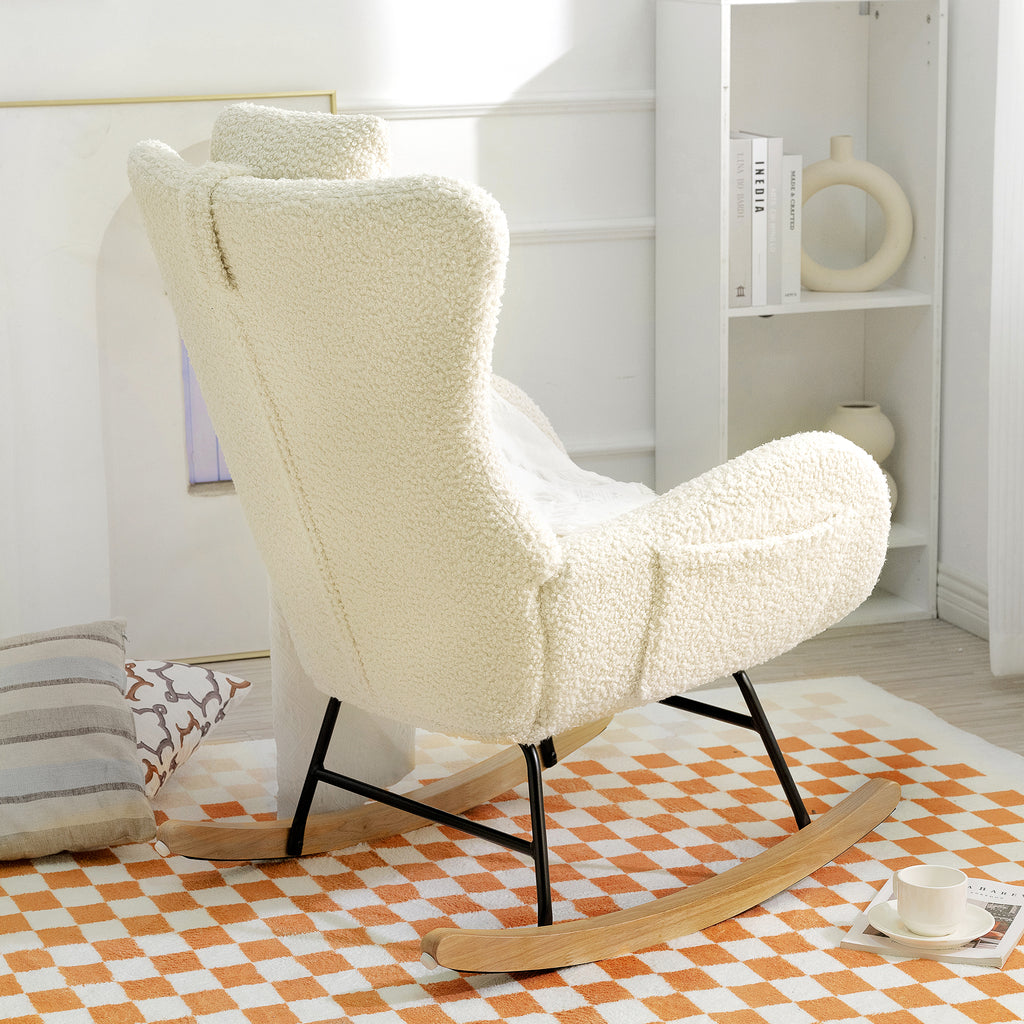 Cashmere Rocking Chair (Beige)