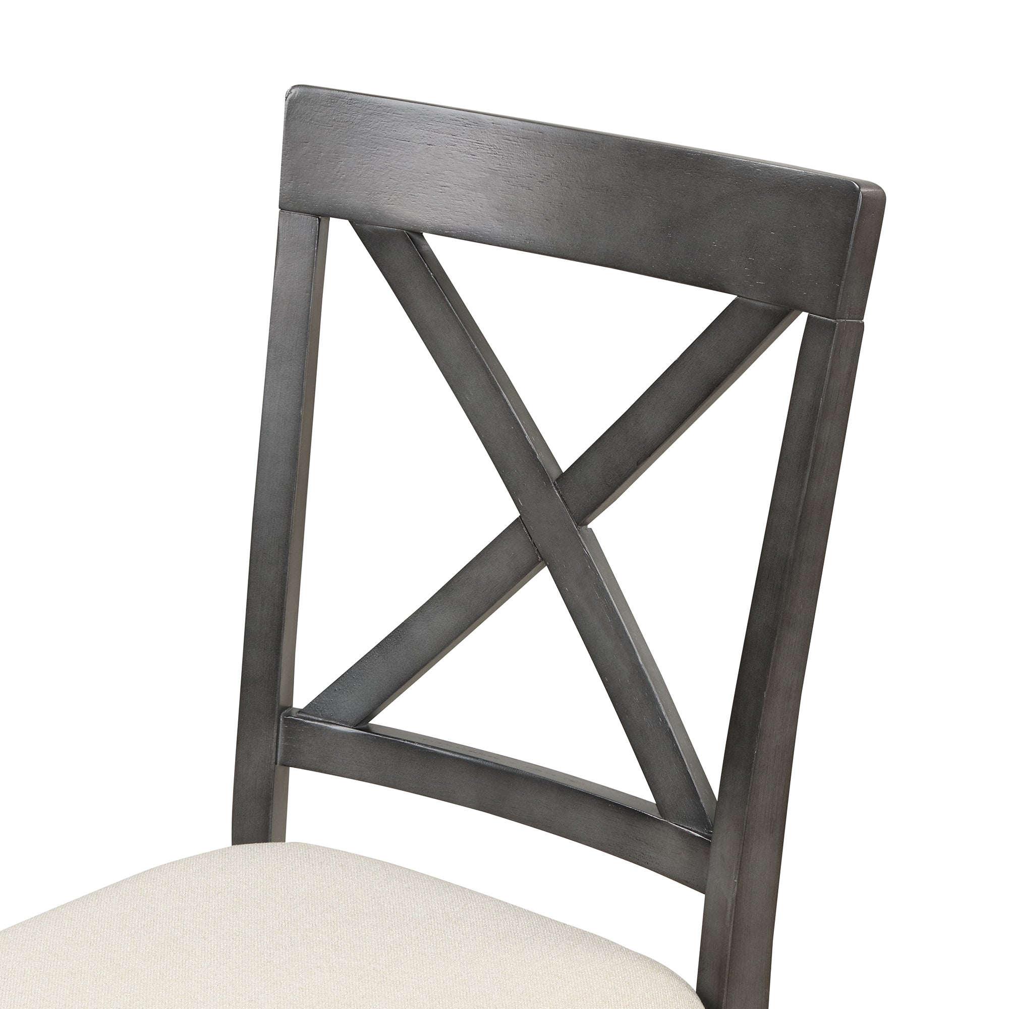 Orisfur 5 Piece Solid Wood Dining Table (Gray)