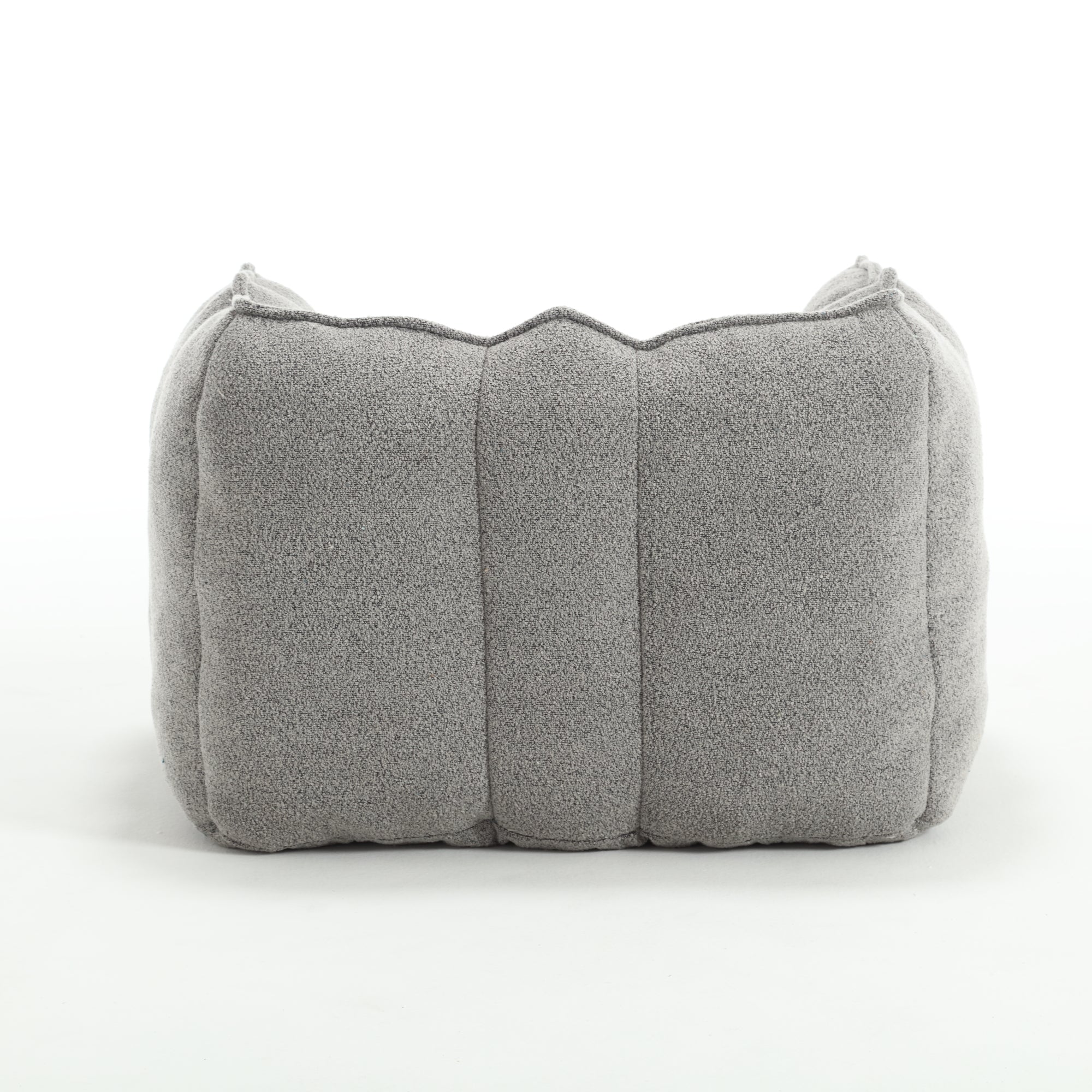 Plush Foam Lounger w/ Ottoman (Gray)
