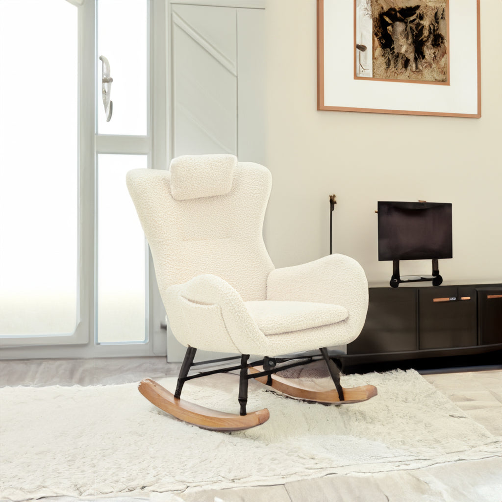 Cashmere Rocking Chair (Beige)