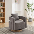 Swivel Accent Open Back Chair (Charcoal)