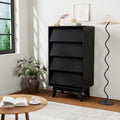 4 Drawer Vintage Bevel Dresser (Black)