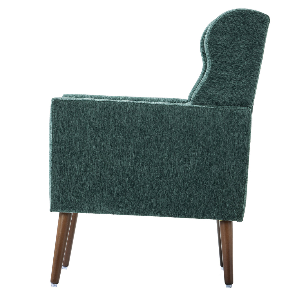 Modern Mid Century Accent Chair (Blackish Green)