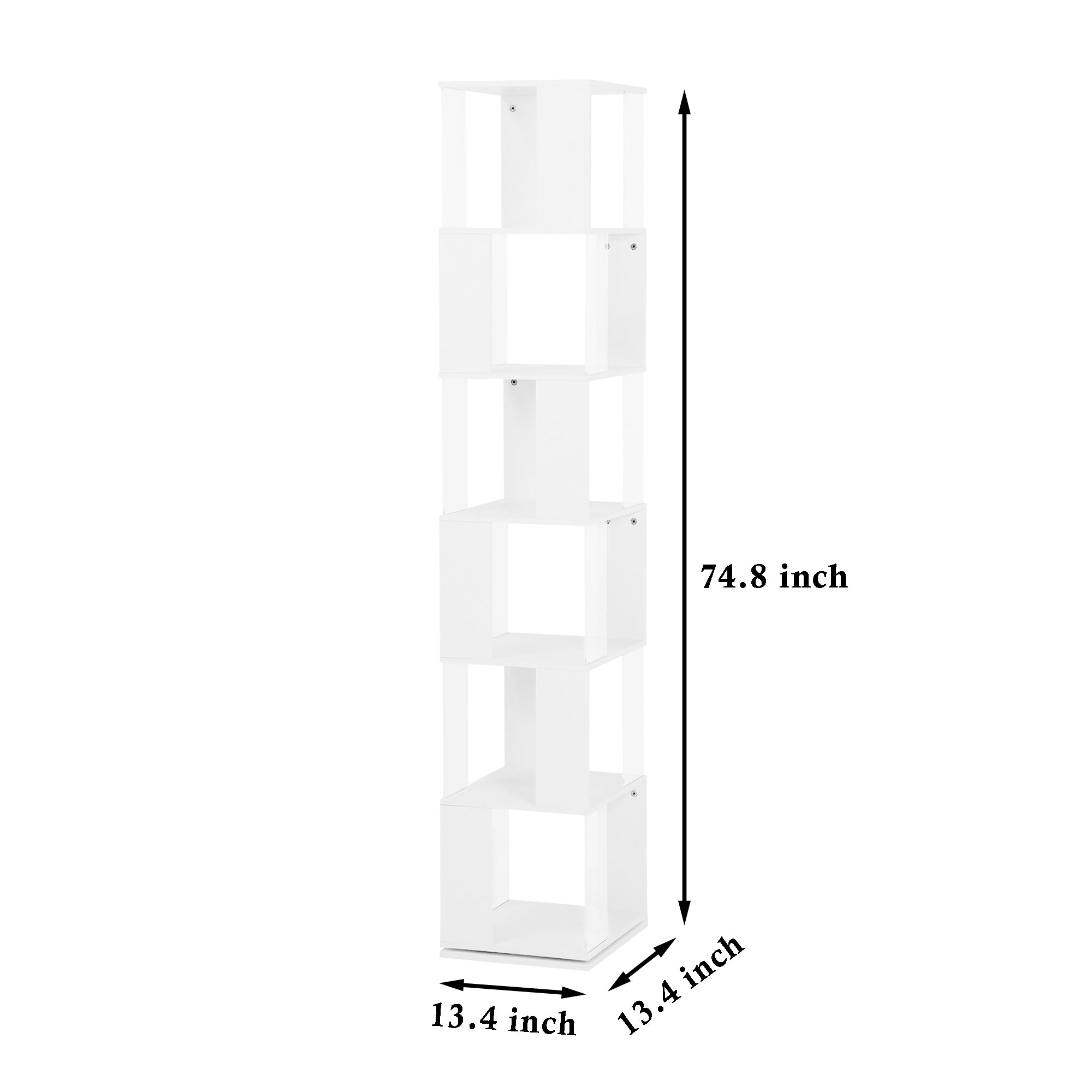 6-layer Rotating Bookshelf