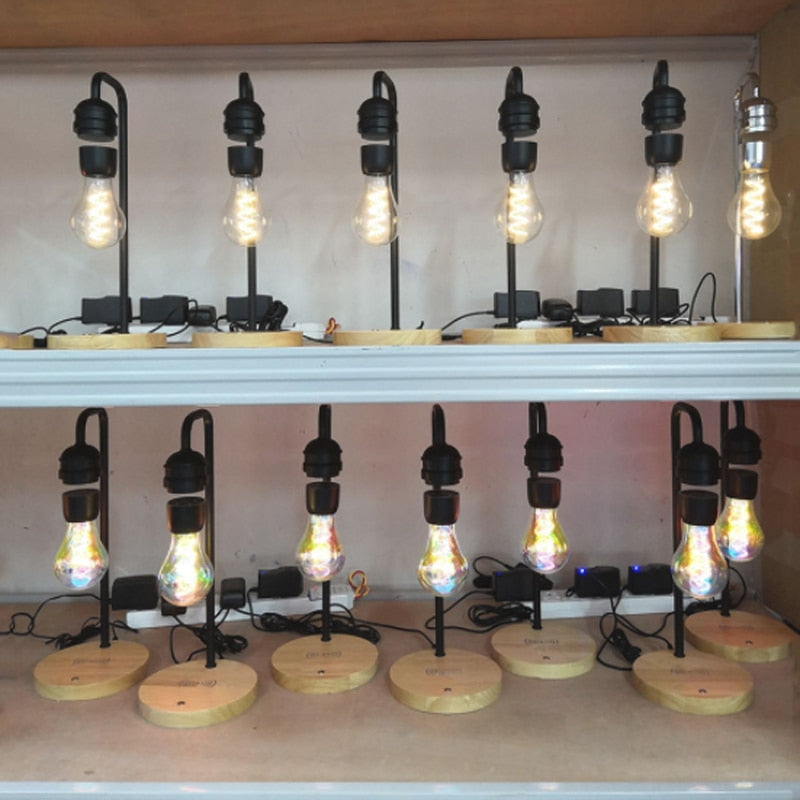 Magnetic Levitation Lamp w/ LED Bulb