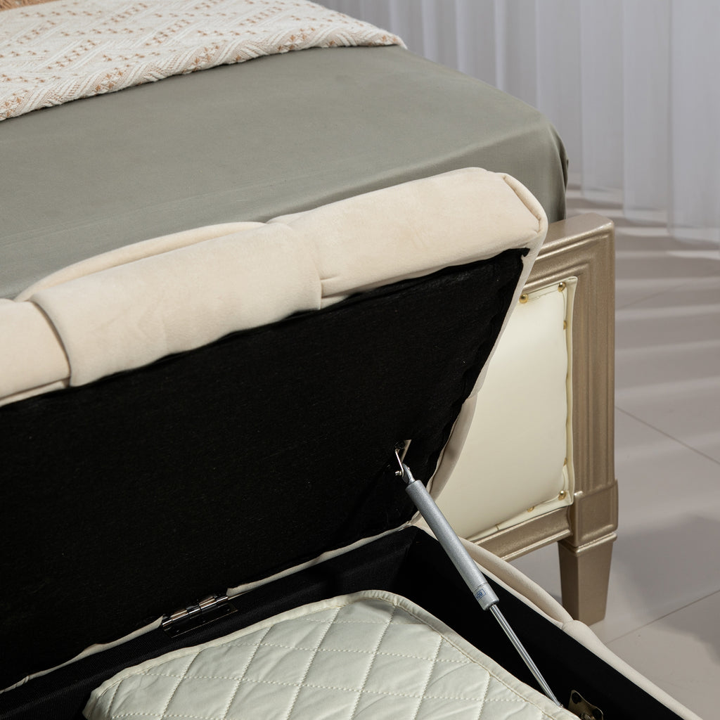 COOLMOR Ottoman chair w/ Storage (beige)