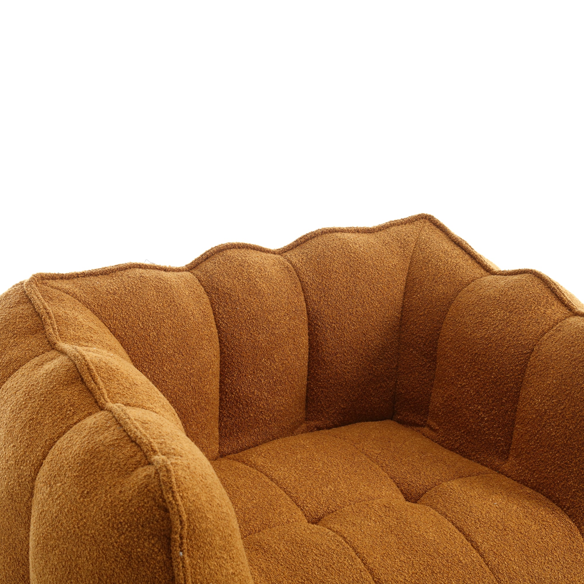 Plush Foam Lounger w/ Ottoman (Khaki)