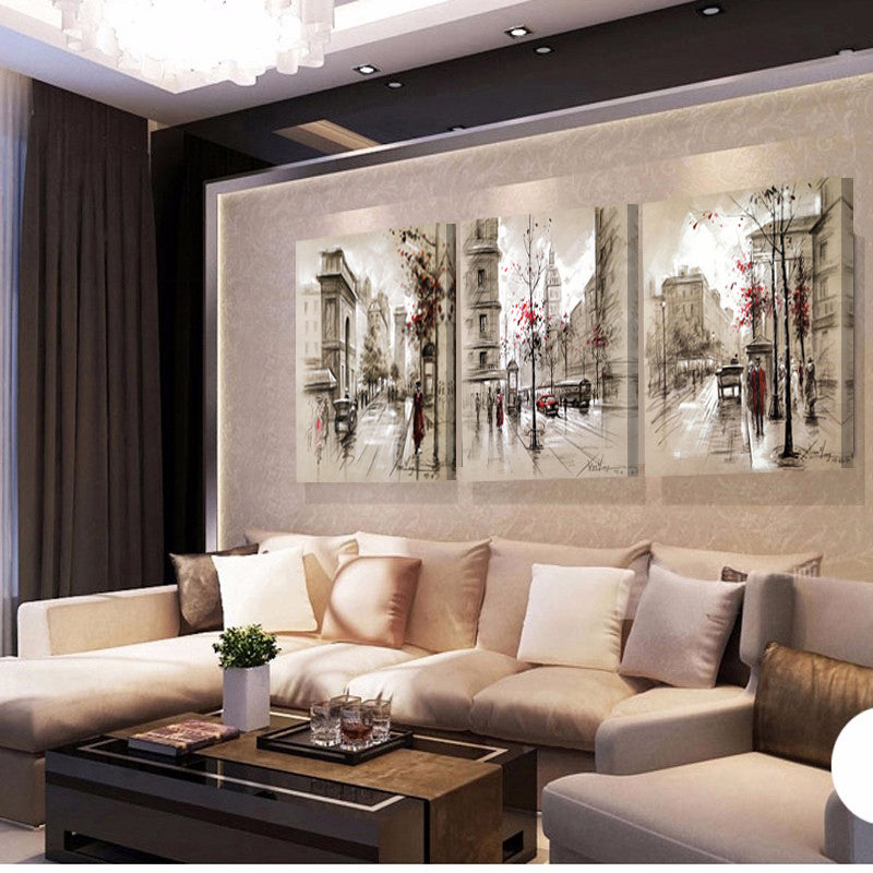 City Street Wall Art Canvas - No Frame