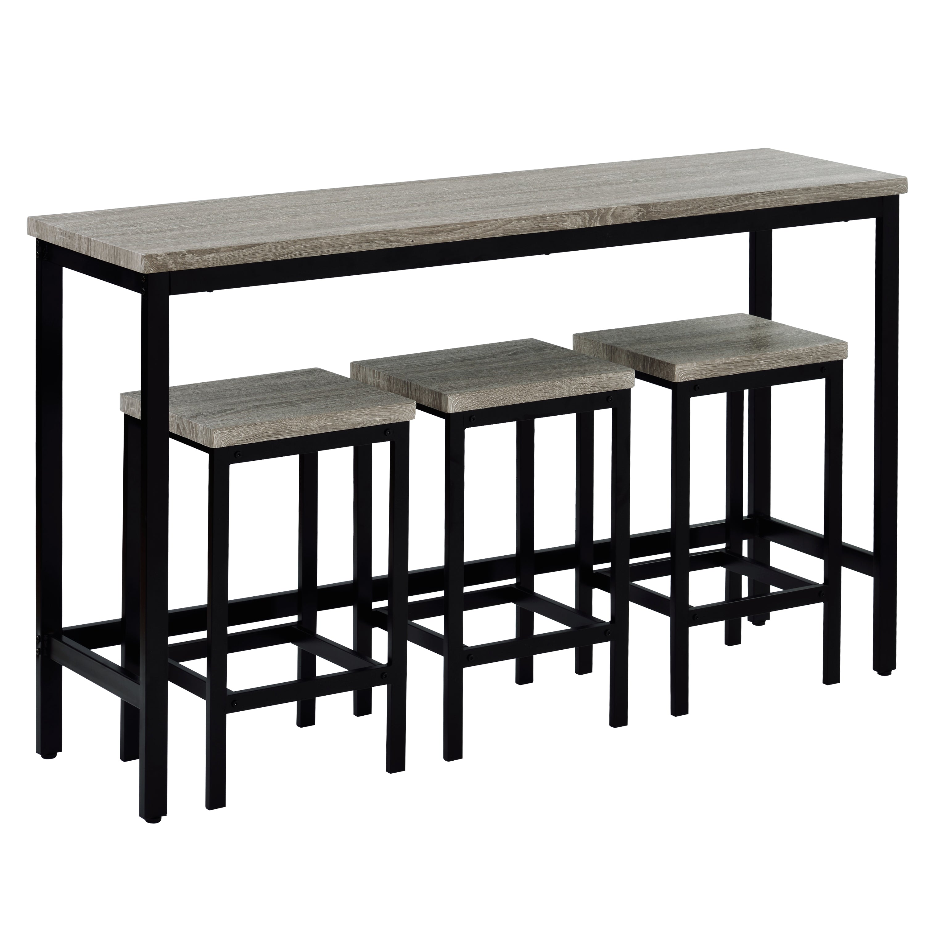 Gray 4-Piece Counter Height Table Set