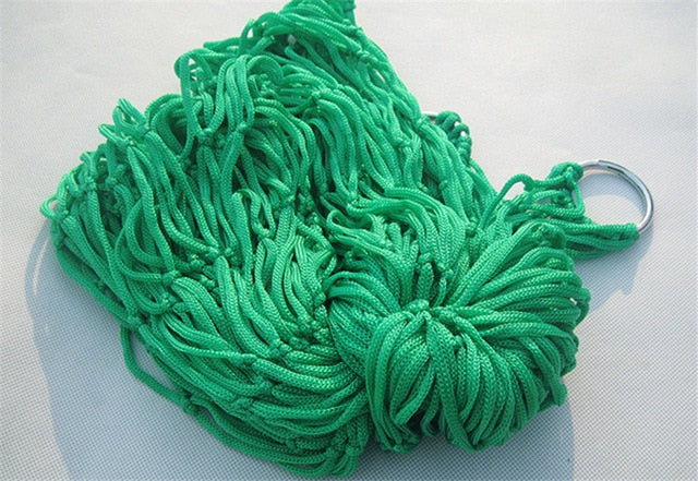 Single-Person Mesh Nylon Hammock