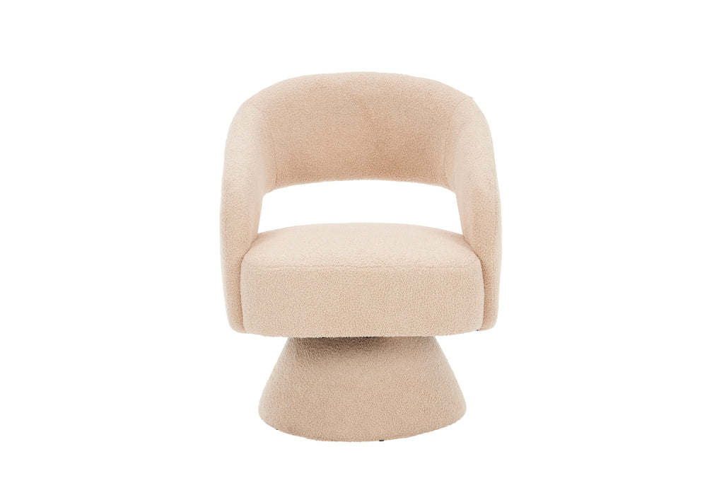 Swivel Teddy Accent Armchair (Nude)