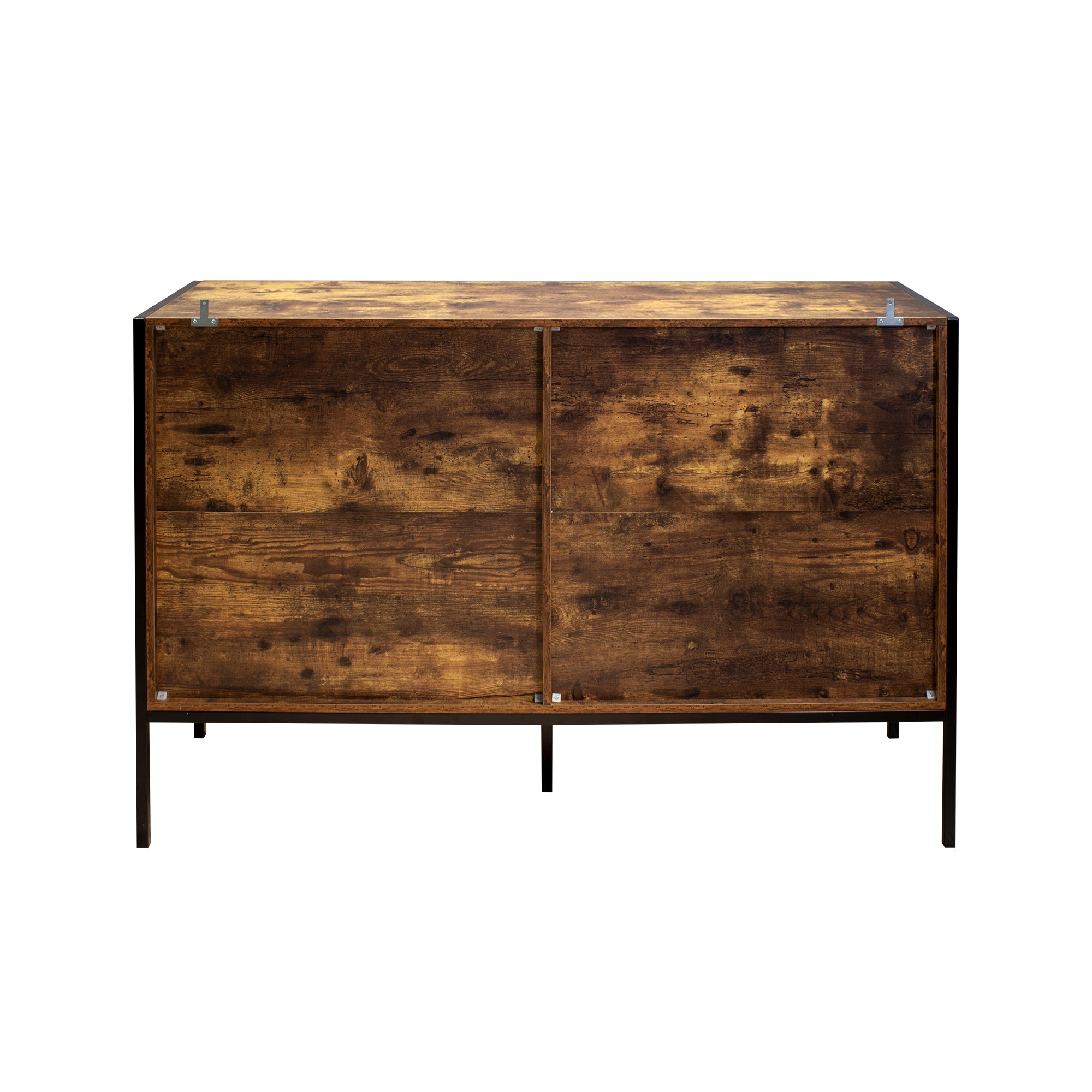 Rustic 6 Drawer Wooden Dresser (Brown)