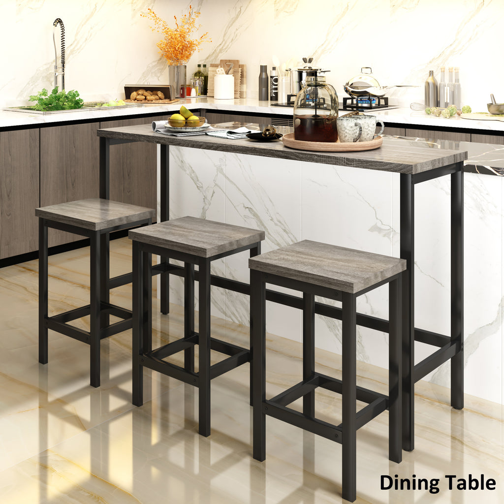 Gray 4-Piece Counter Height Table Set