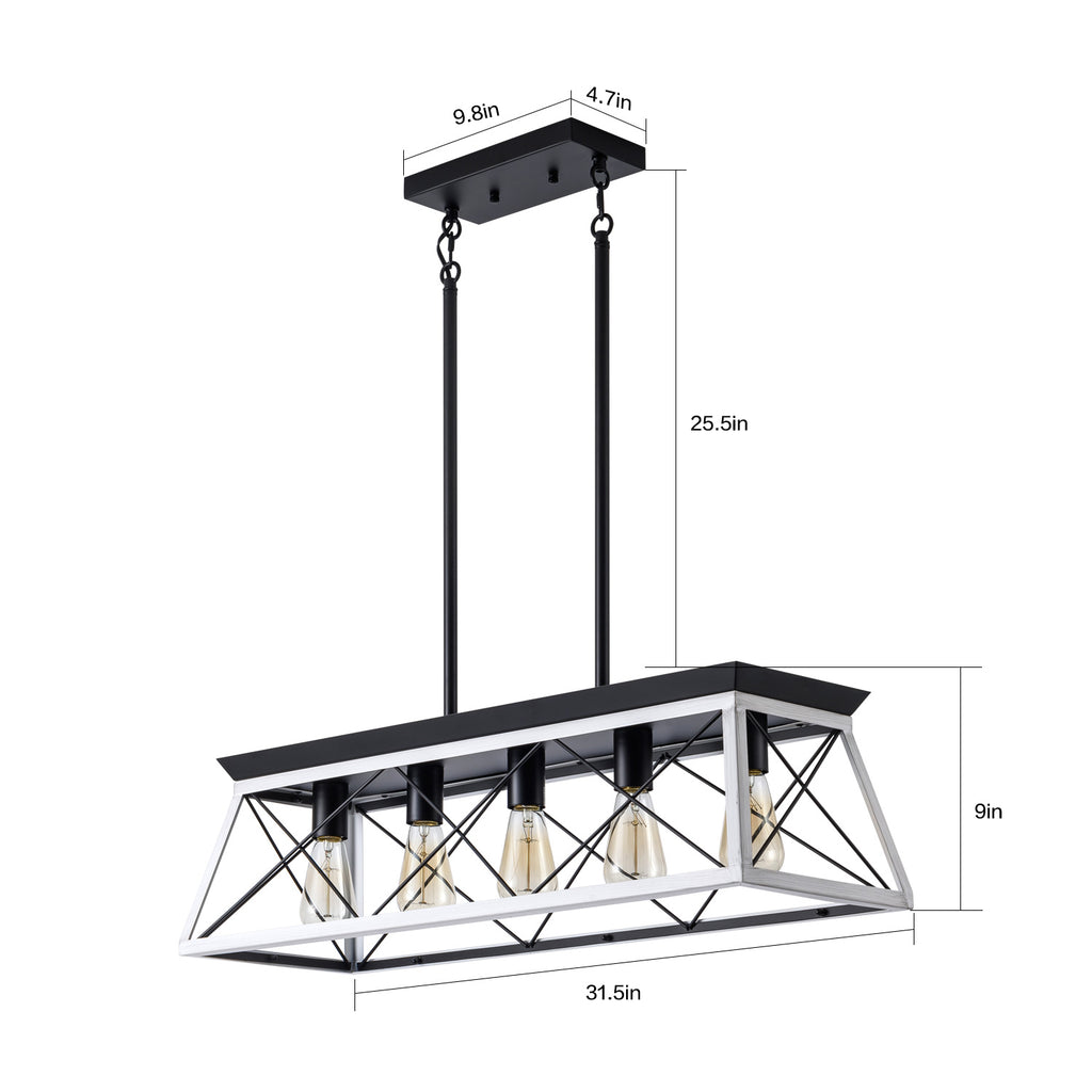 Meridian Forge Pendant - White (No Bulbs)