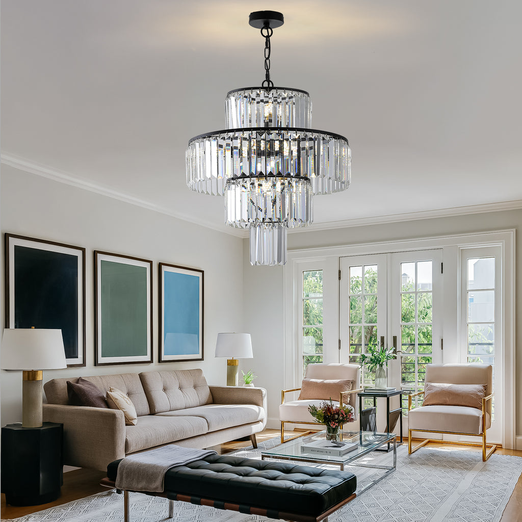 Luxury Crystal Chandelier (Black)