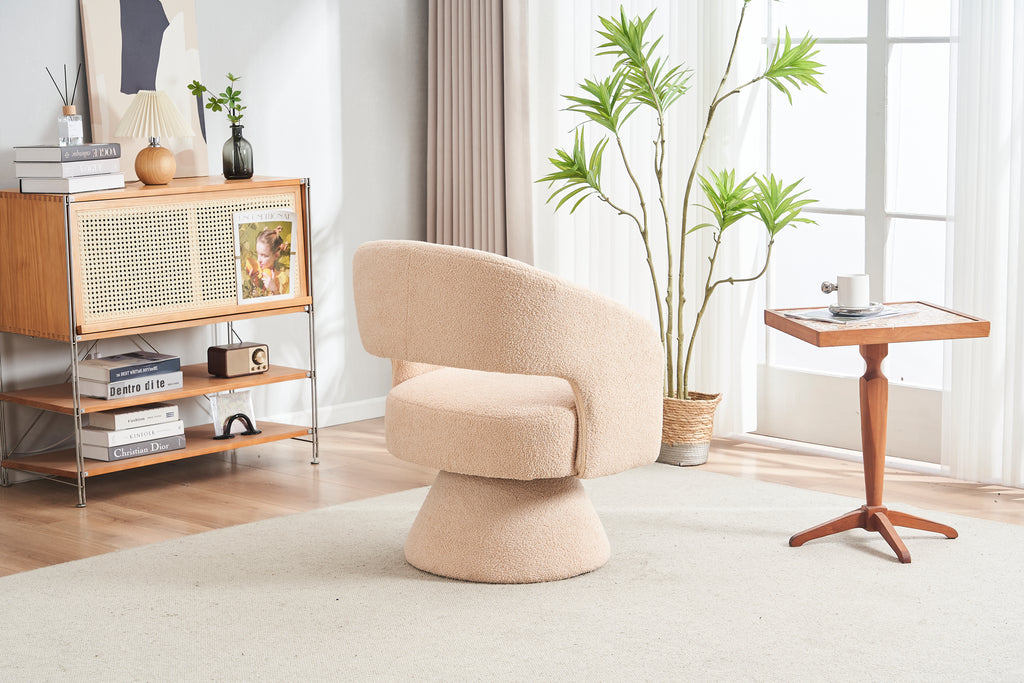 Swivel Teddy Accent Armchair (Nude)