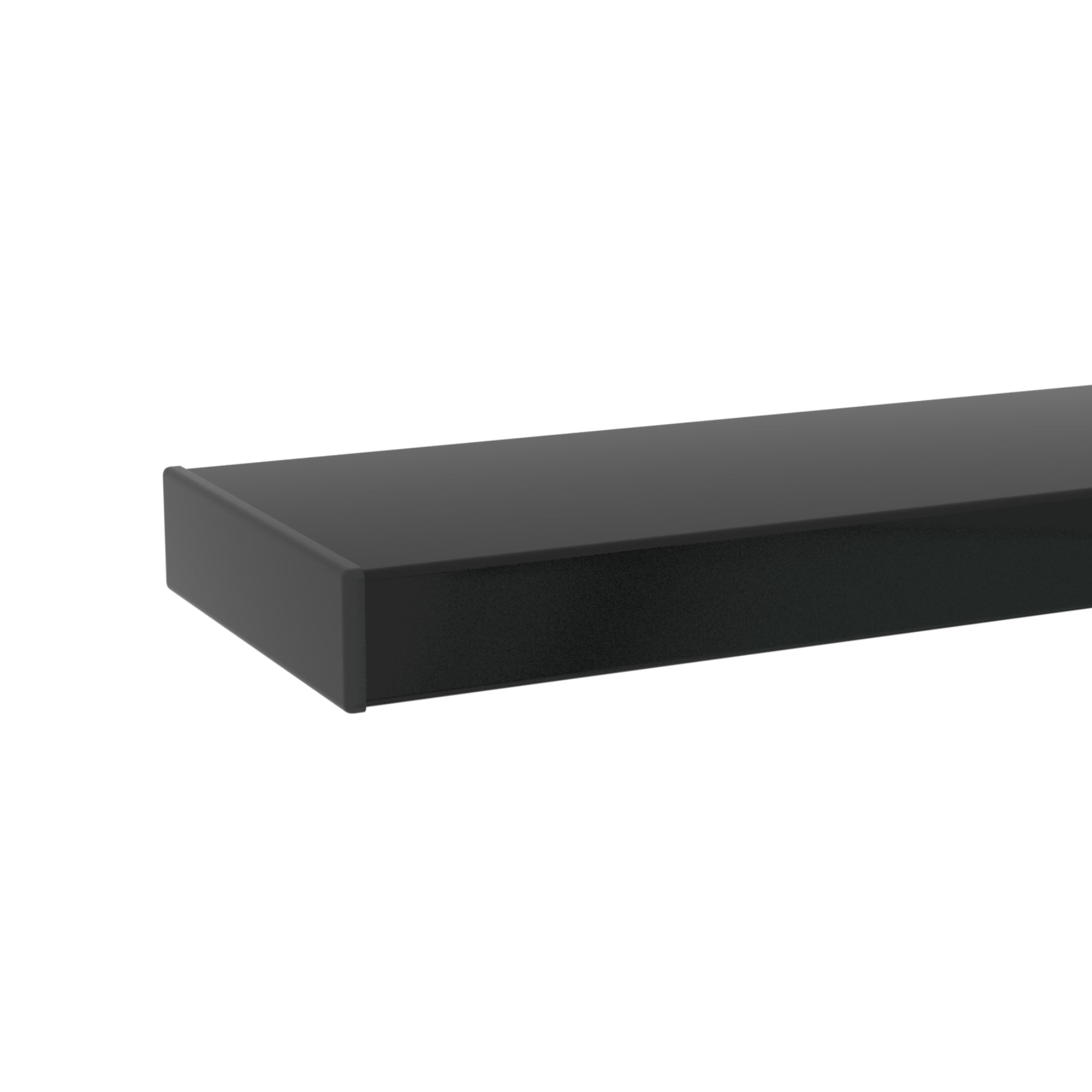 Modern 2-Layer Rectangle Black Glass Coffee Table (Black)