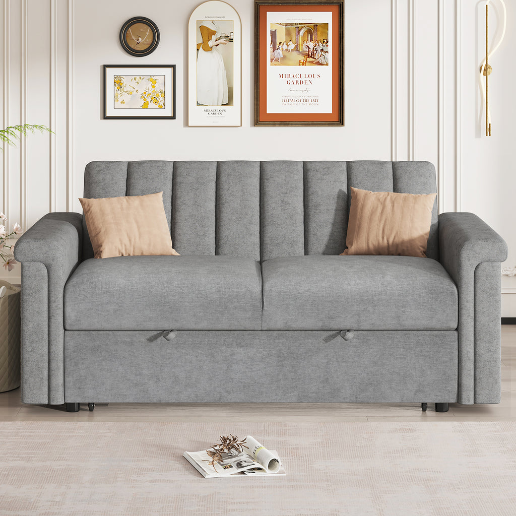 U_STYLE Convertible Sofa Bed (Gray)